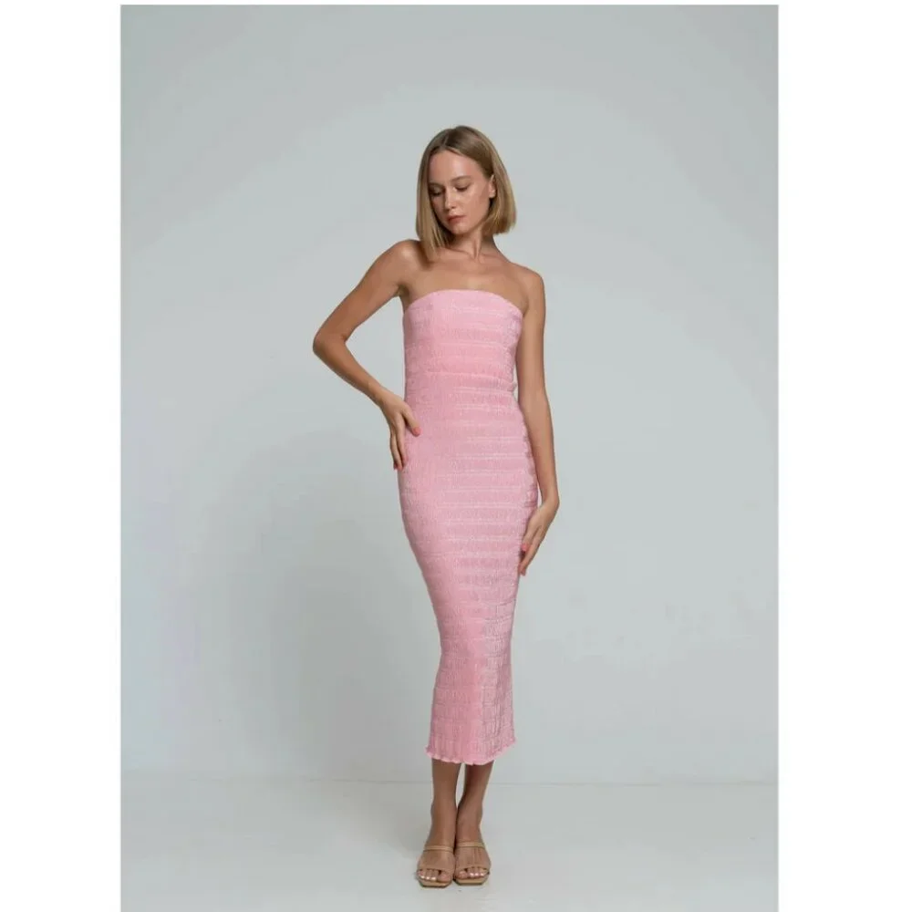 L’idee Aurore Pink Midi Gown US 2 Dress - Picture 8 of 13